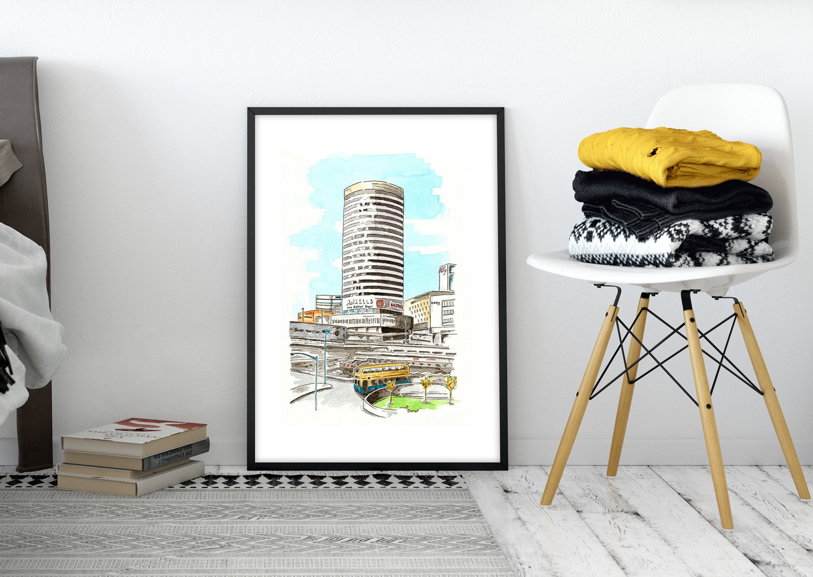 Rotunda Birmingham, Early Evening. Cityscape. Signed buy Limited Edition Giclee Art Print.